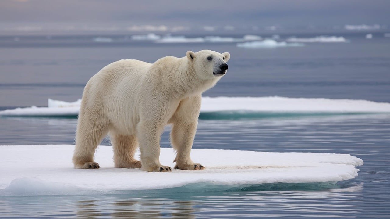 Polar bear standing on sea ice in Svalbard, Norway — Salil Nair Arctic wildlife photography